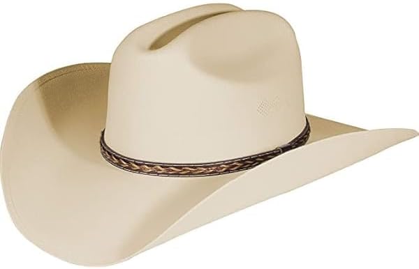 Sombreros Western Hombre Classic Style Country. Sombrero de lona para Hombre Vaquero (7 12) Blanco, Blanco