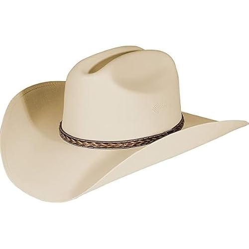 Men's Western Hats Classic Style Country. Sombrero de lona para Hombre Vaquero (7 1/2) Off-White
