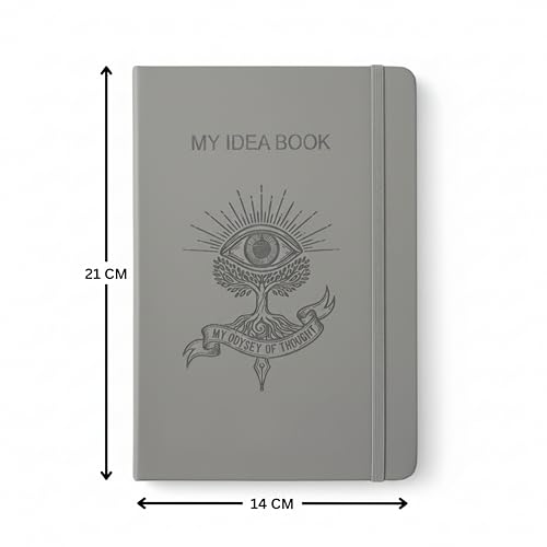 Image of Professional Leatherette Executive Diary 2025 - A5 Size Ruled Notebook for Office, Business & Personal Use, Premium Gift Journal (Grey design 1)