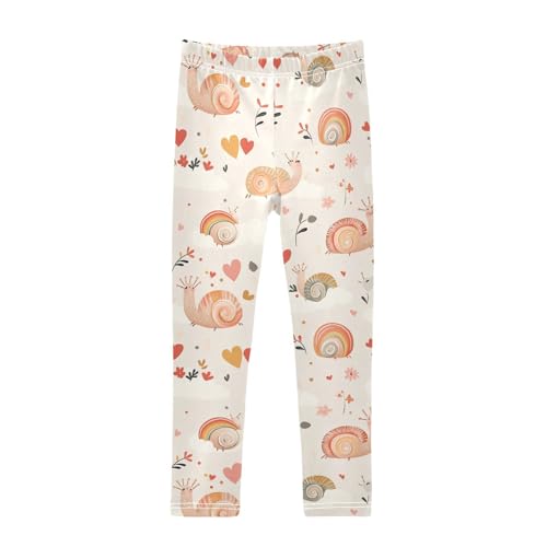 Snails Girls' Leggings Toddler Doodles Hearts Kids Yoga Pants Dance Active Tights 4T