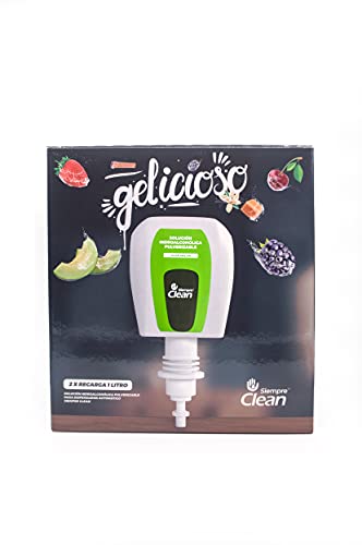 SiempreClean | Solucion Hidroalcoholica con Pulverizador | Desinfectante de Manos | Recarga de 2 Litros | Perfume Melón Cover
