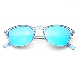 JOO'RTI Womens Sunglasses Polarized UV Protection Round Circle Girls Men Ladies Gafas De Sol Mujer Lentes Sun Glasses Shades Blue