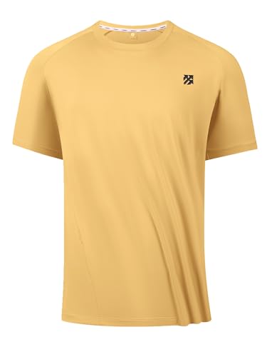 Mens Tennis Pickleball Shirts Moisture Wicking Workout Running Pinhole Stitching Deodorant T-Shirt