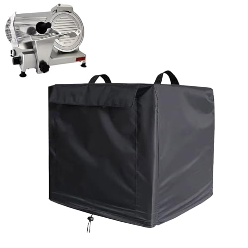 Meat Slicer Cover, Waterproof Dust-Proof Covers Protector for Kitchen Counter, Fit for BESWOOD/VEVOR Meat Slicer Machine-Heavy Duty 420D Oxford Fabric (Black)