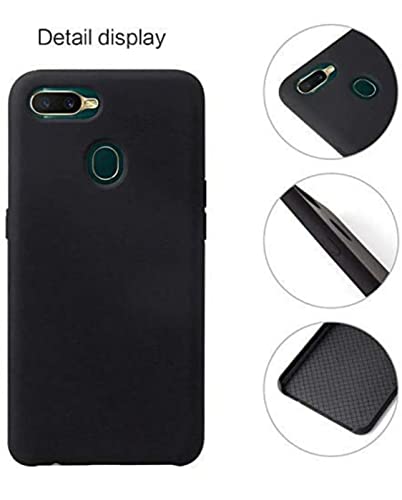 Image of Mobile Back Cover Case for Oppo F7 (Silicone Case|CameraProtection|Black SC1510)