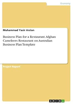 Paperback Business Plan for a Restaurant. Afghan Cameleers Restaurant on Australian Business Plan Template Book