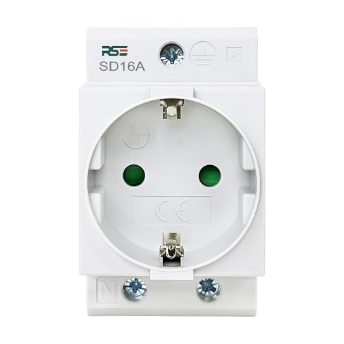 RSE Einbausteckdose 230V/16A Steckdosen für Hutschiene Zählerschrank Verteilereinbau, 1, Stück