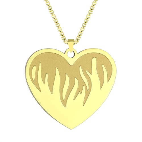 Collier flamboyant pendentif cœur argent bijoux hip-hop tendance mode pour femmes