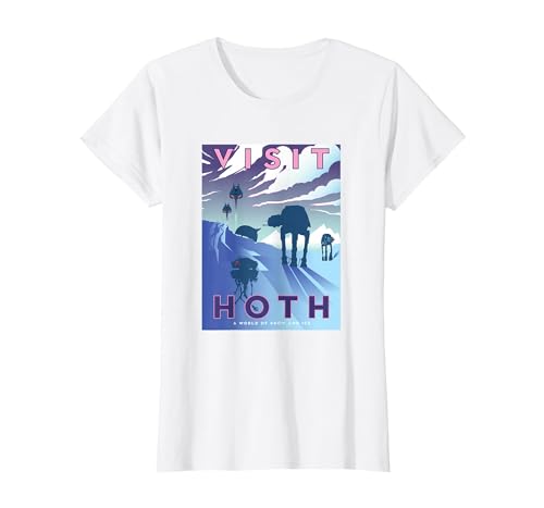 Star Wars The Empire Strikes Back Visit Hoth Postcard T-Shirt, Women, White, 3X-Large