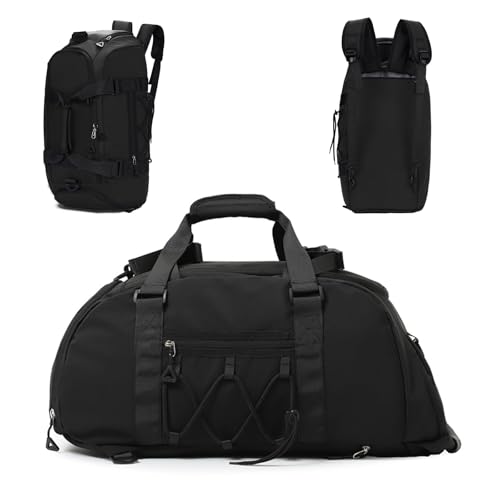 شنطة رياضة أزوني مع جيب للأحذية وجيب للملابس المبللة، شنطة دفل 3 في 1 للسفر، اليوغا، الرياضة، اللياقة البدنية، وممارسة التمارين، شنطة نهاية الأسبوع الكبيرة السعة للنساء والرجال