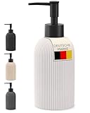 FUZZEL Seifenspender Weiß | Seifenspender Bad und Küche | Nachfüllbarer Pumpspender für...