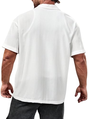 Image of FUNKY RICH Funkyrich Textured Popcorn Shirts for Men || Casual Shirt for Men || Shirt for Men|| Men Stylish Half Sleeve Shirt || Men Fancy Shirt