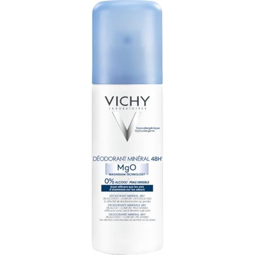 Vichy Déodorant Aérosol Efficacité Longue Durée 48 H Formule Minérale Sans Alcool Actifs Anti Odeur d'Origine Naturelle Adapté aux Peaux Sensibles 125 ml - vue 9
