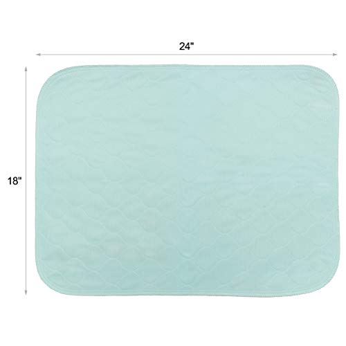 3 Pack Washable Underpads for Bed - Ultra Soft Incontinence Bed Pee Pads Waterproof Mattress Pad Cover for Baby and Adults,18"X24"