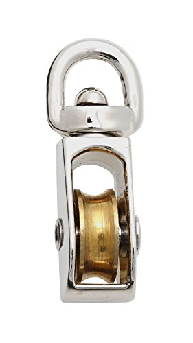 National Hardware N243-576 12 Pack 3201BC 3/4in. Swivel Single Pulley, Nickel12