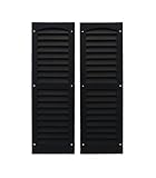 Shed Windows and More Louvered Shed Shutter or Playhouse Shutter Black 9