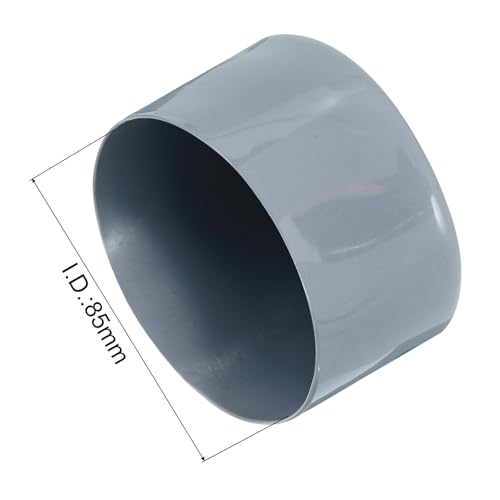 Image of uxcell 2pcs Rubber End Caps 85mm ID Vinyl Round Tube Bolt Cap Cover Screw Thread Protectors Grey, 50mm Height