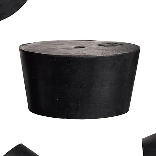 WidgetCo #10 Rubber Stoppers, Rubber Plugs, Tapered, Industrial Grade with 1 hole (Qty 25)
