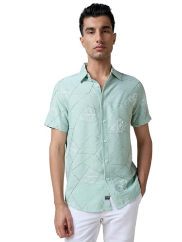 Image of Thomas Scott Men's | Self Designed | Embroidered | Long Sleeve | Plus Size | 100% Cotton | Casual | Shirts for Men