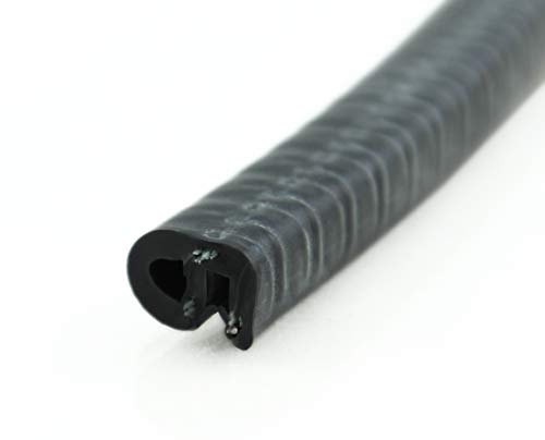 Perfil protector de bordes DS4-SIL de SMI-Kantenschutzprofi - Rango de sujeción 1,5 - 2 mm - con junta lateral - de silicona - perfil de sellado - fácil montaje - sin pegamento (5 m) Cover