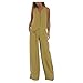 Generic All Orders Placed By Me In 2024 Womens Summer 2 Piece Outfits V Neck Button Sleeveless Vest Wide Leg Pant Linen Set Business Casual Dressy Lounge Sets Trajes De 2 Piezas, X-Large, A01_green