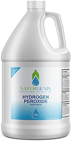 Food Grade Hydrogen Peroxide 12%, 1-Gallon - Multi-Purpose - Natural Cleaner for Kitchen, Bath, Laundry and Home