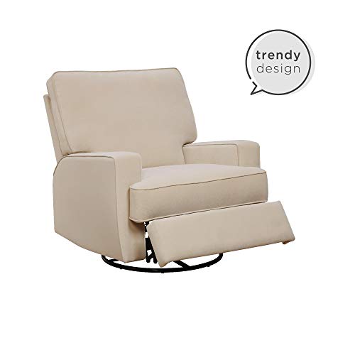 Baby Relax Rylan Swivel Modern Glider Recliner Chair,Beige #TOP2