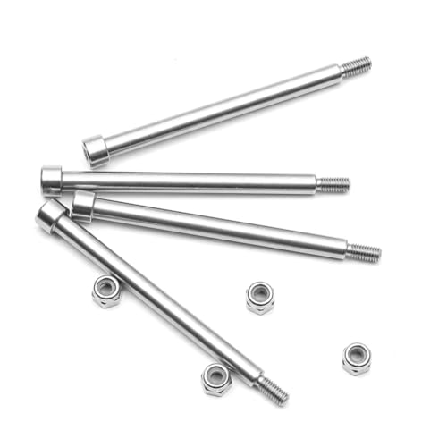 4Pcs Steel 4X56mm Threaded Hinge Pins A-arm Pins 70510 & M3 Nut for 1/5 Traxxas X-Maxx XMAXX RC Car Upgrades Parts Accessories