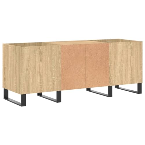 TECHPO Armoires et stockage, armoires de rangement multimédia et racks, armoire à disques en chêne Sonoma 121 x 38 x 48 cm en bois d’ingénierie - Les Beatles, Paul McCartney, John Lennon, RIngo Starr, George Harrison TECHPO Armoires et stockage, armoires de rangement multimédia et racks, armoire à disques en chêne Sonoma 121 x 38 x 48 cm en bois d'ingénierie – Image 7