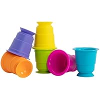 Fat Brain Toys, Suction kupz, Vasos apilables con Ventosa para