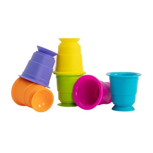 Fat Brain Toys Suction Kupz - Creative Tactile Learning Sensory Toys for Babies & Toddlers, Cups