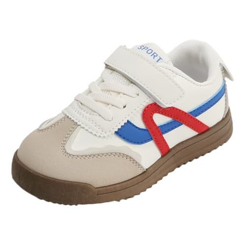 Colorblock Toddler Sneakers for Boys and Girls, Hook and Loop Casual Running Shoes with Rubber Sole, Lightweight Kids Trainers for School and Play
