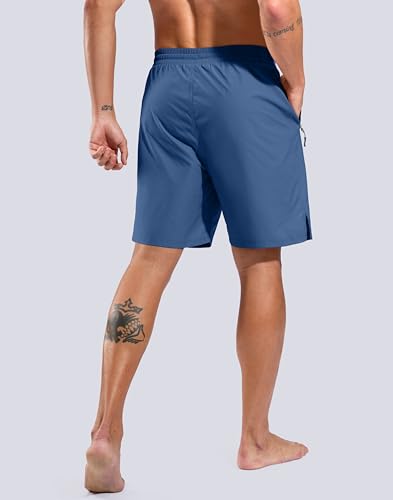 Image of G Gradual Mens Swim Trunks with Compression Liner 7 inch /9'' Quick Dry Board Shorts Swimsuit Bathing Suit for Men Zipper Pockets