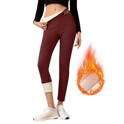 Topassion Thermo Strumpfhose Damen Hohe Taille Thermohose Winter Fleece...