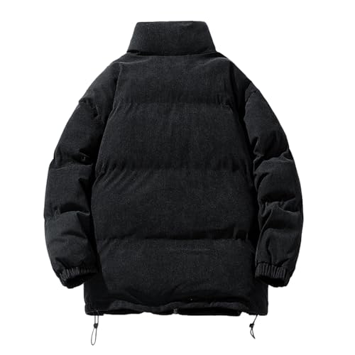 HOSTINGG Jaqueta masculina com capuz, jaqueta masculina quente de inverno, casaco grosso com capuz e