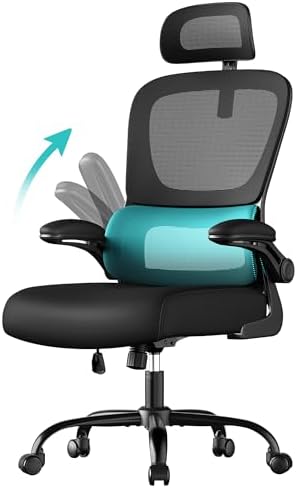 SONGMICS Office Chair, Ergonomic Mesh Chair for Desk, with Double...
