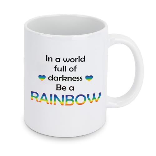 Rainbow Gifts for Women Men Ceramic Mug Christmas Presents for Gays Lesbians Gay Gift for Him Her Boyfriend Lgbt Pride Gift Lesbian Gifts Funny for Secret Santa Birthday Wedding Valentines Graduation