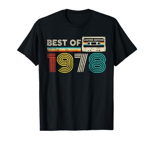 Cassette vintage best of 1978 classic birthday 1978 t-shirt