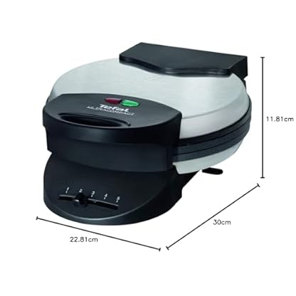 Tefal Herzwaffeleisen WM310D Waffelmaker | für Waffeln in Herzform | stufenloser Temperaturregler-Bräunung nach Wunsch | antihaftbeschichtete Platten | Teigauffangbehälter | Schwarz | 1000 W – Bild 3