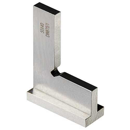 Équerre d'ingénieur de précision de 5,1 cm, équerre à 90 degrés, en acier trempé avec siège 50 x 40 mm