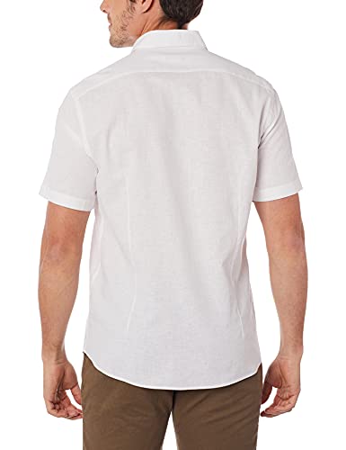 Camisa Slim Linho, Aramis, Masculino, Branco, M