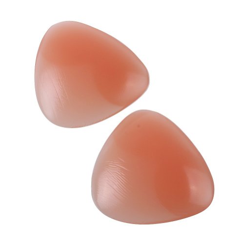 Easy lifestyles Silicone Triangle Thick Push Up Enhance Invisible Bra Self Adhesive Breathable Nipple Cover Bra Insert Breast Pads for Wedding Dress Evening Dress Bikini Swimsuit Pads