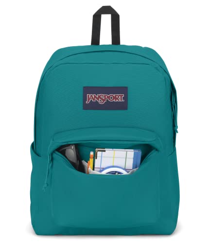 Image of JanSport SuperBreak Plus Backpack with Padded 15-inch Laptop Sleeve and Integrated Bottle Pocket - Spacious and Durable Daypack for Work and Travel - Deep Lake