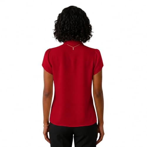 Image of Keiraa Women Blouse Half Sleeves Office Lady Shirt Women Tops