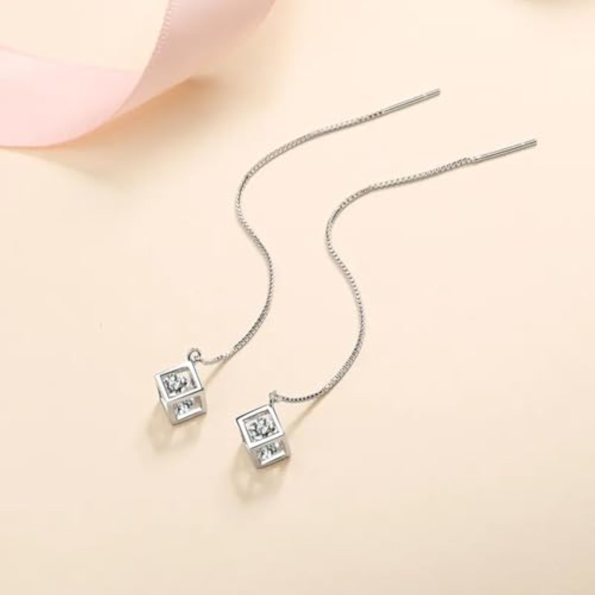 Women's 1-2 ct/pair Twilight Glimmers Sterling Silver Moissanite Earrings