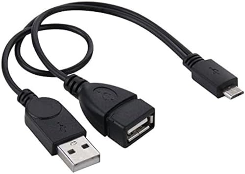 SOLDOUT Micro USB Male To USB Female Host OTG Cable with USB Power Enhancer Hub Adapter Y Splitter