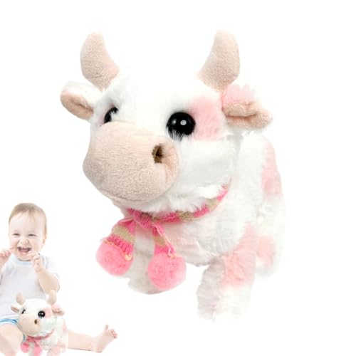 Generico Juguetes para vacas - Terciopelo 19x10x18 cm | Peluche de con juguetes electrónicos interactivos, educativos, animales de peluche electrónicos | Regalo para niños en casa de la escuela