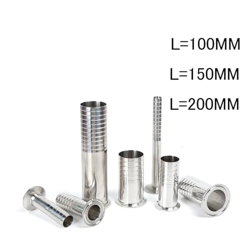 Conector de manguera SS304 con adaptador de abrazadera triple larga K50.5 para fluidos 4