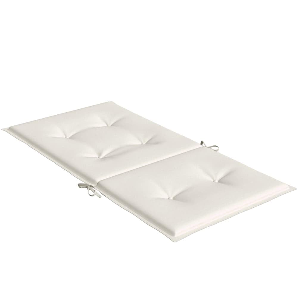 ShGaxin Cojines Silla Respaldo bajo 4 ud Tela Crema Melange 100x50x4 cm, Cojines para Butacas De Jardin, Cojines Sillas Cocina, Cojines para Sillas De Terraza, Cojin Silla Exterior - 4002452