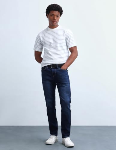 Image of Flying Machine Men's Slim Tapered Fit Jeans| Solid | Mid Rise | Stretchable | Jeans for Man